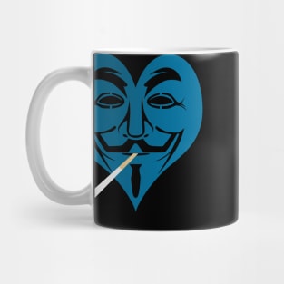 Smoking heart hacker Mug